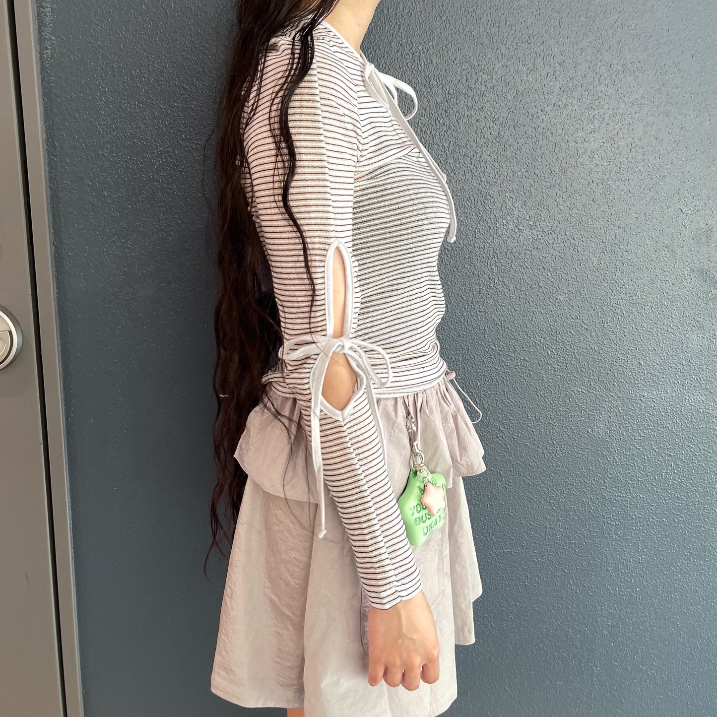 Strap Cut Out Top / White / ストラップカットアウトトップ