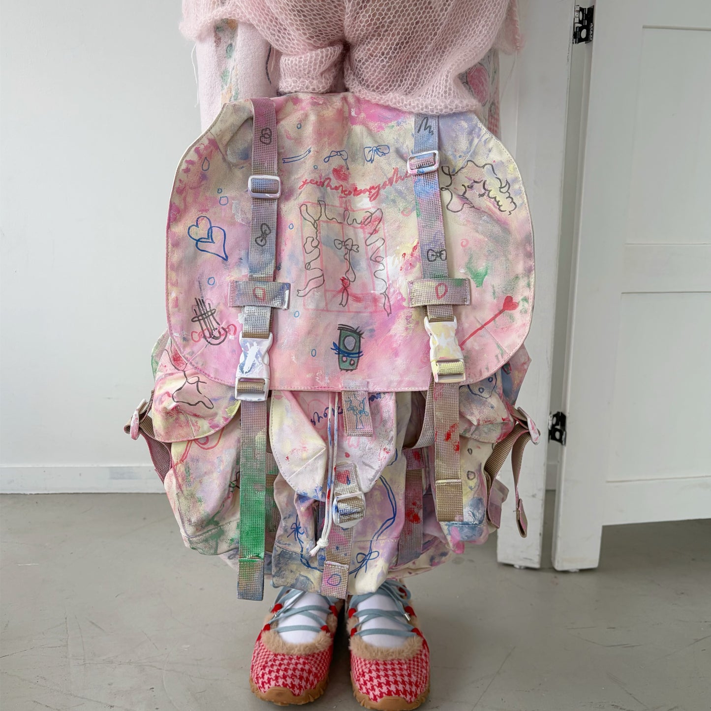 【Collabolation mimi-chan】 Mimi back pack / ドローイングバックパック