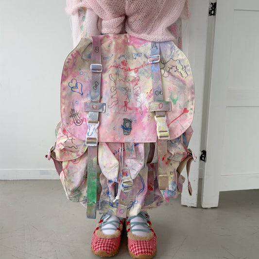 【Collabolation mimi-chan】 Mimi back pack / ドローイングバックパック