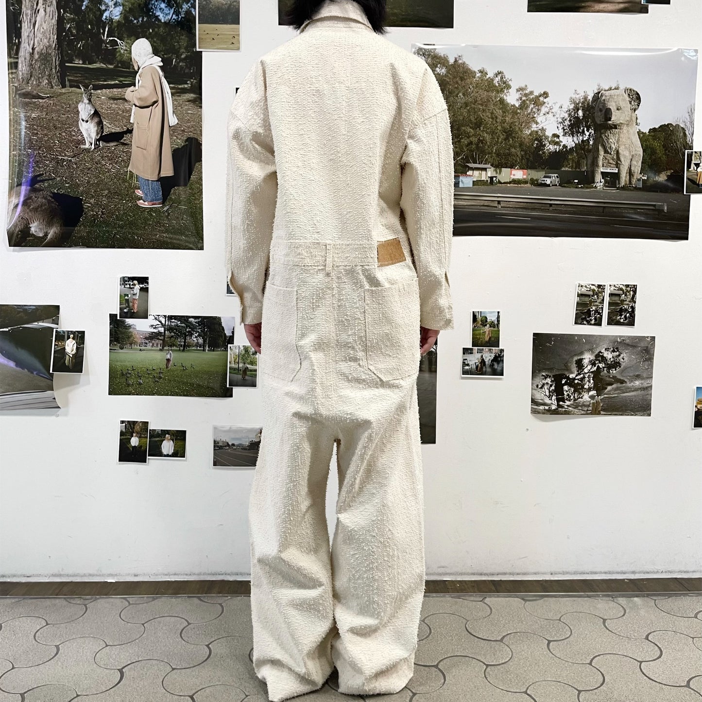 jump suit / white / ジャンプスーツ