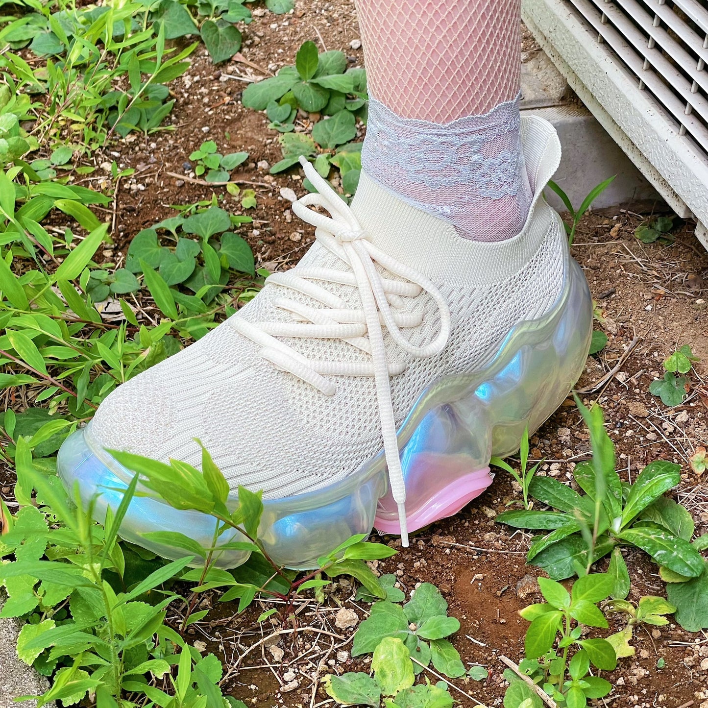 groundsスニーカーMOOPIE AURORA MOOPIE AURORA - WHITE GRAY / CLEAR(ムーピー オーロラ