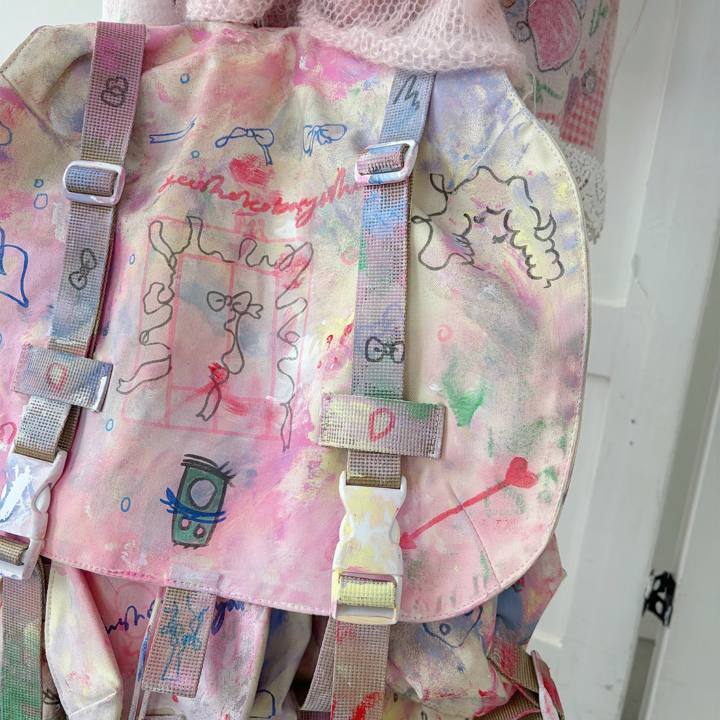 【Collabolation mimi-chan】 Mimi back pack / ドローイングバックパック