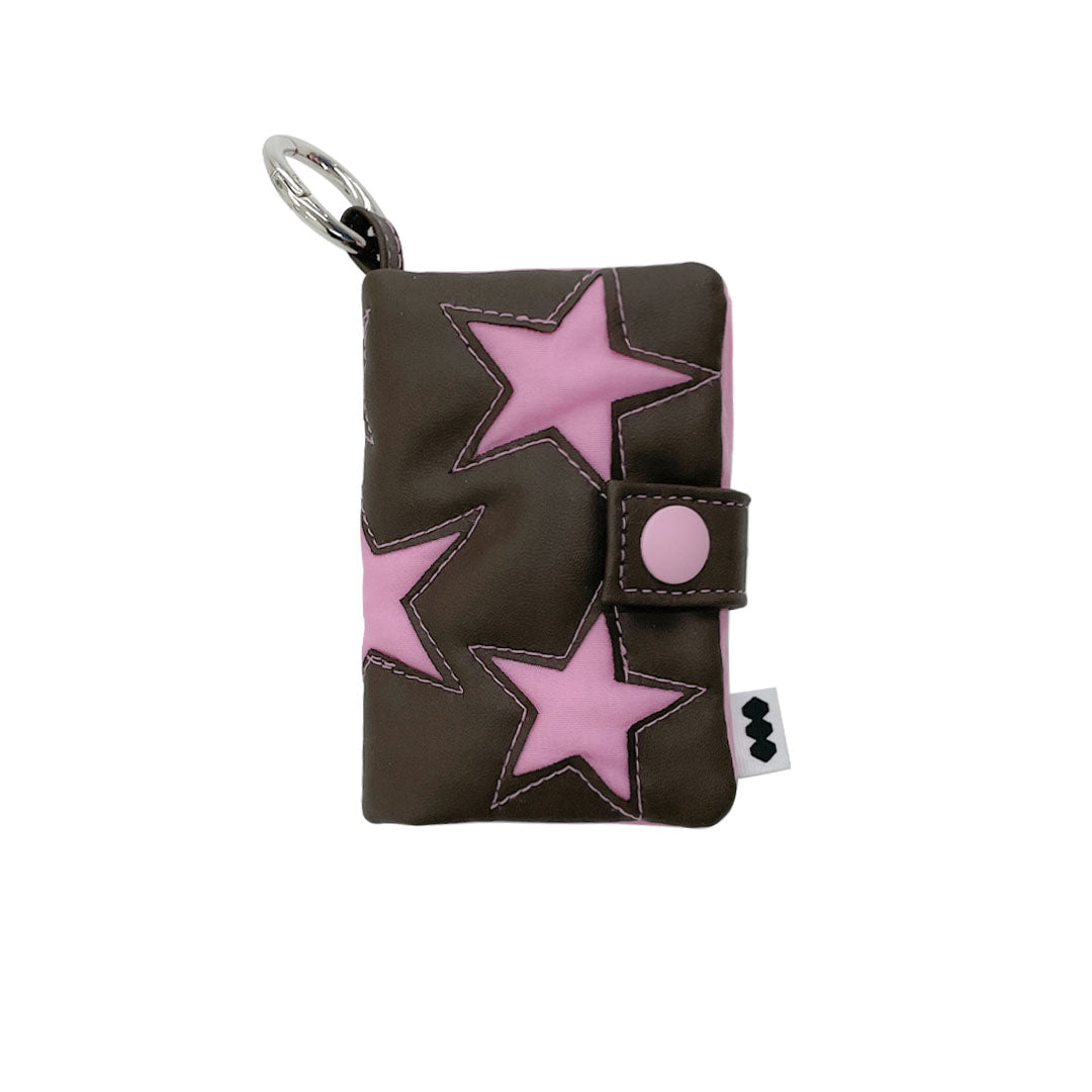 Lucky Card Book / pink×deep brown / カードケース