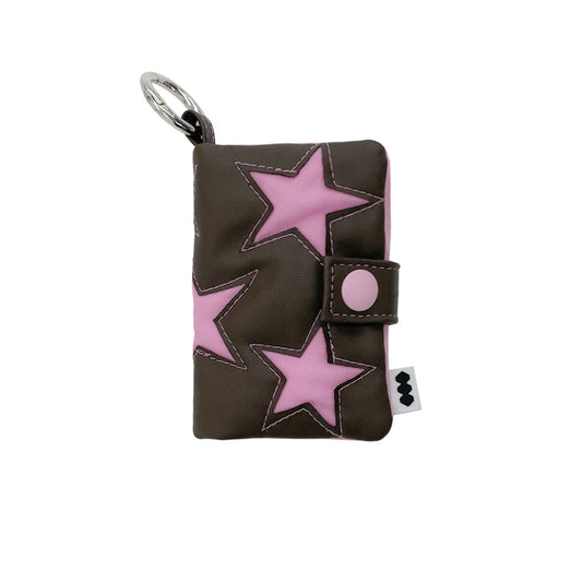 Lucky Card Book / pink×deep brown / カードケース