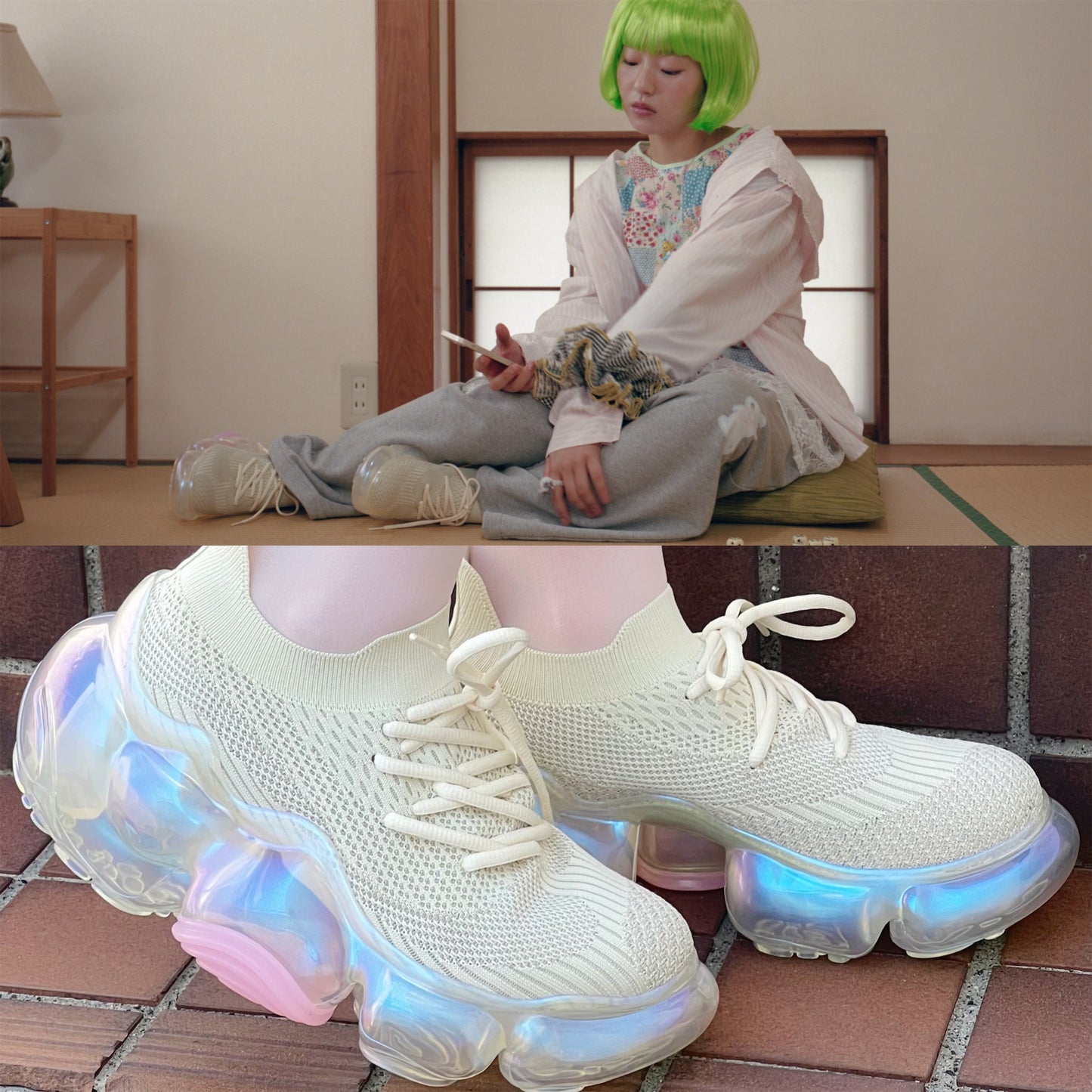 靴 grounds moopie aurora Grounds Moopie Aurora White Gray | UJNG