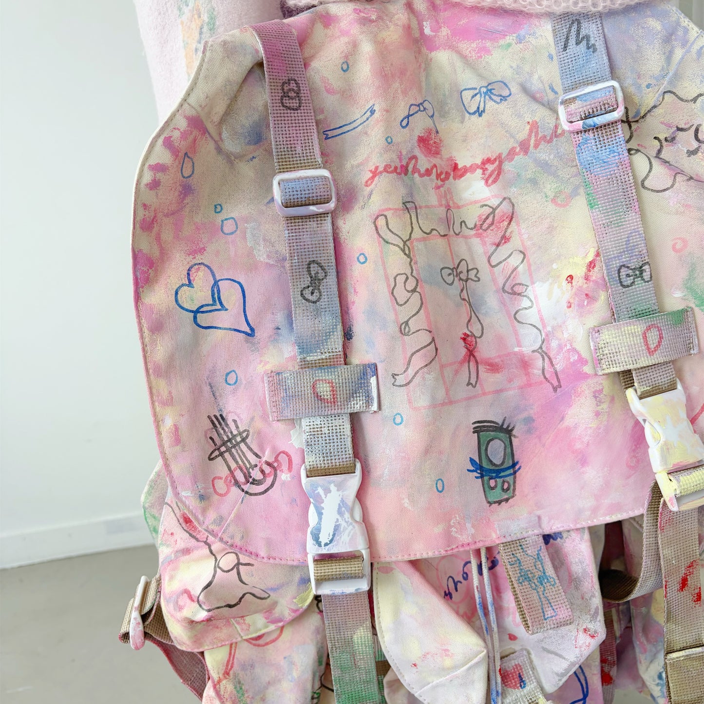 【Collabolation mimi-chan】 Mimi back pack / ドローイングバックパック