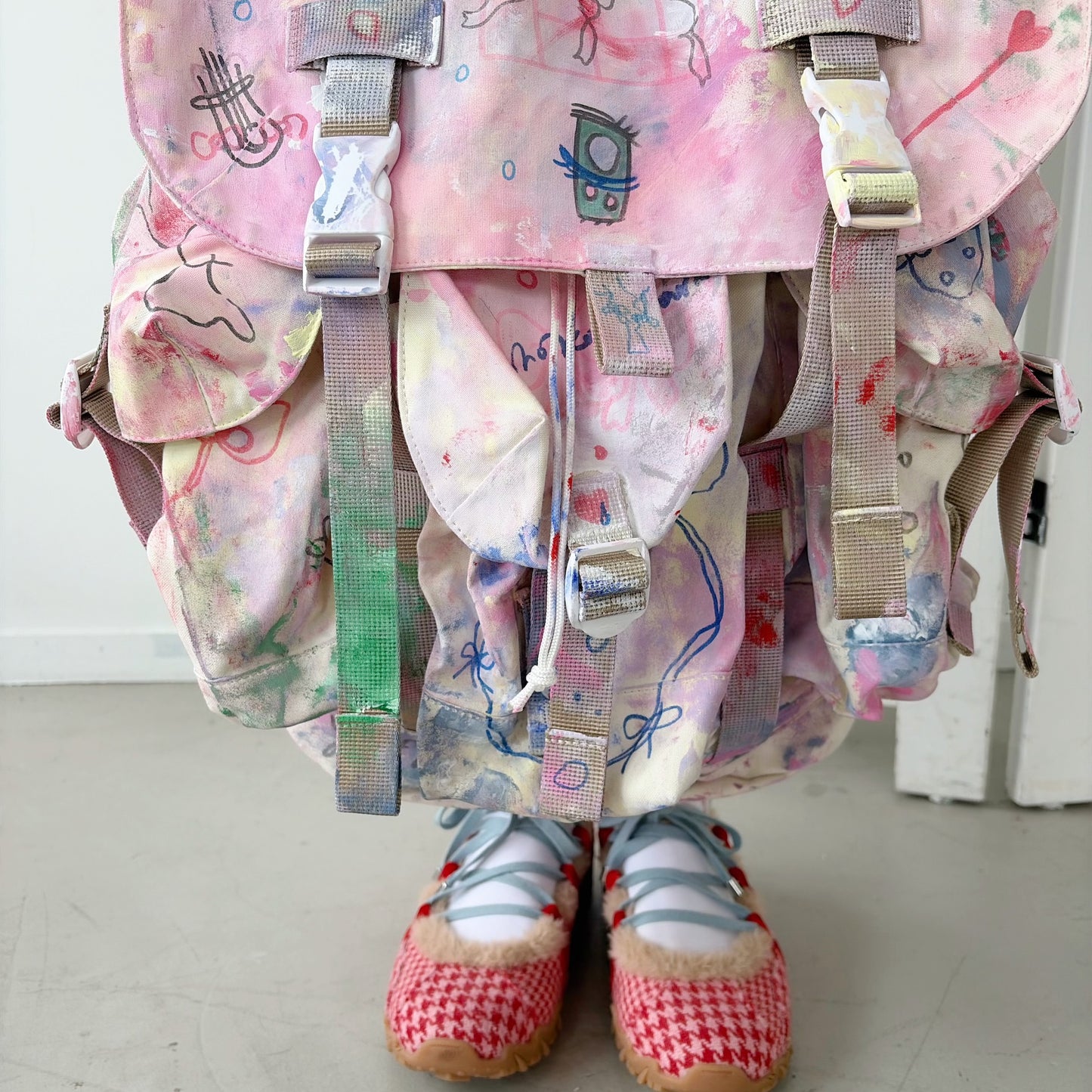 【Collabolation mimi-chan】 Mimi back pack / ドローイングバックパック