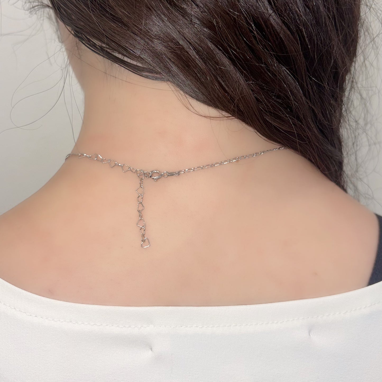 heart necklace / zirconia × tanzanite / ハートネックレス
