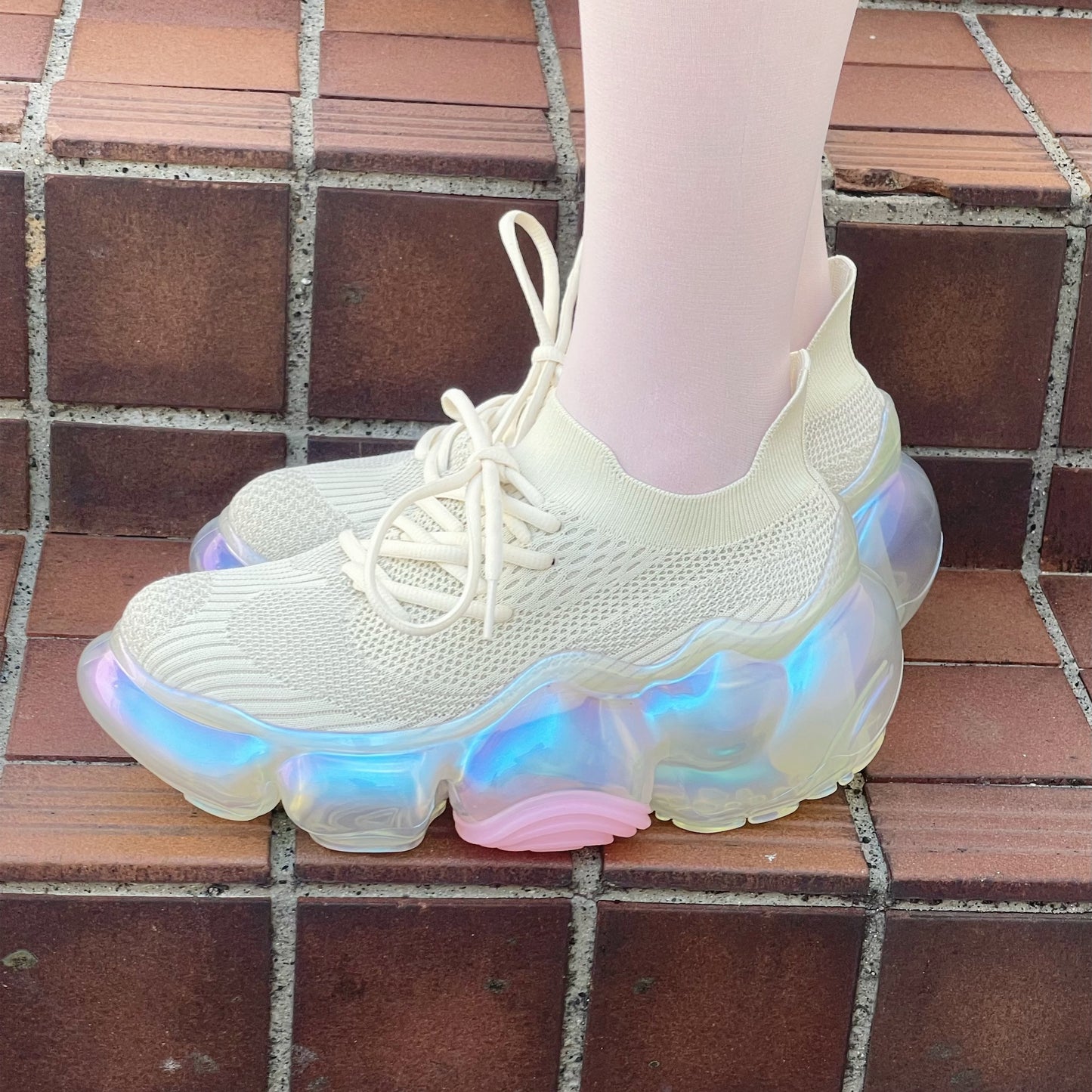 【SHEEP別注】MOOPIE AURORA / CREAM × CLEAR / スニーカー