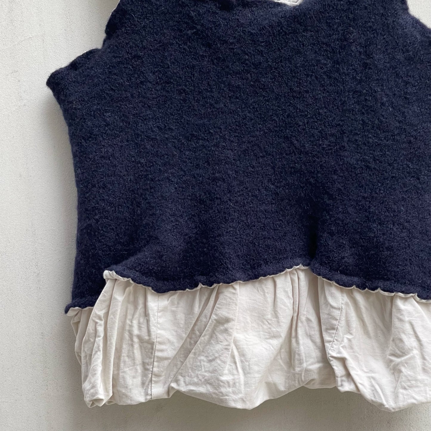 fulling camisole / navy / 縮絨キャミソール
