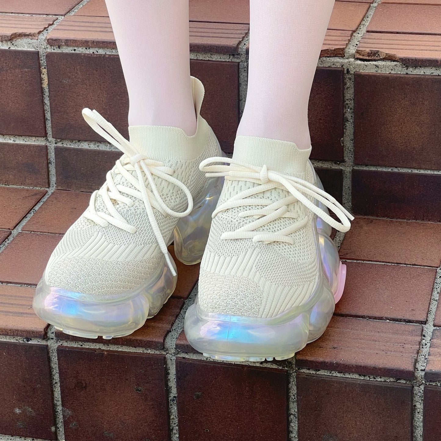 【SHEEP別注】MOOPIE AURORA / CREAM × CLEAR / スニーカー