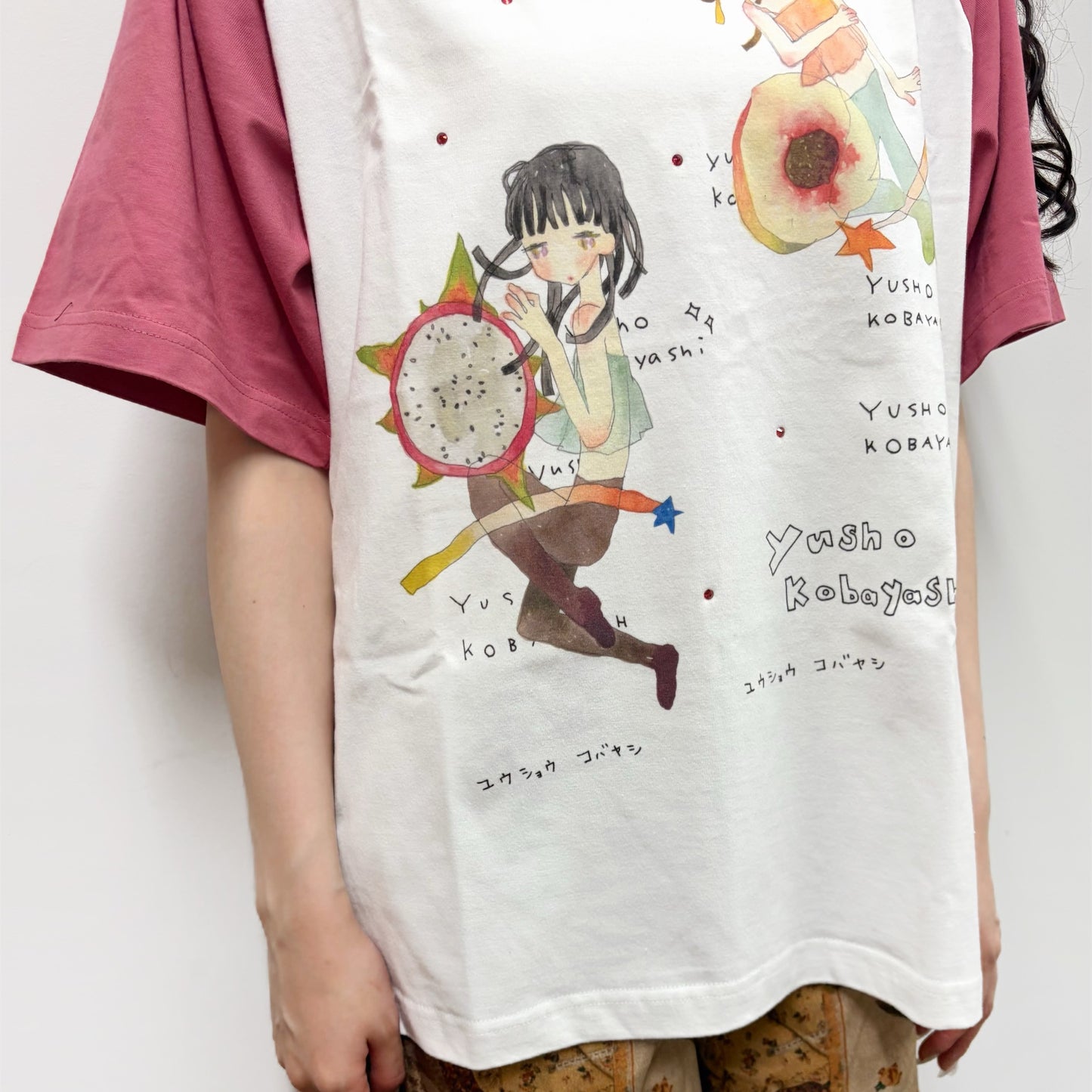 Megumi Okubo raglanTshirts / red / Sサイズ / 大久保惠コラボレーションTシャツ
