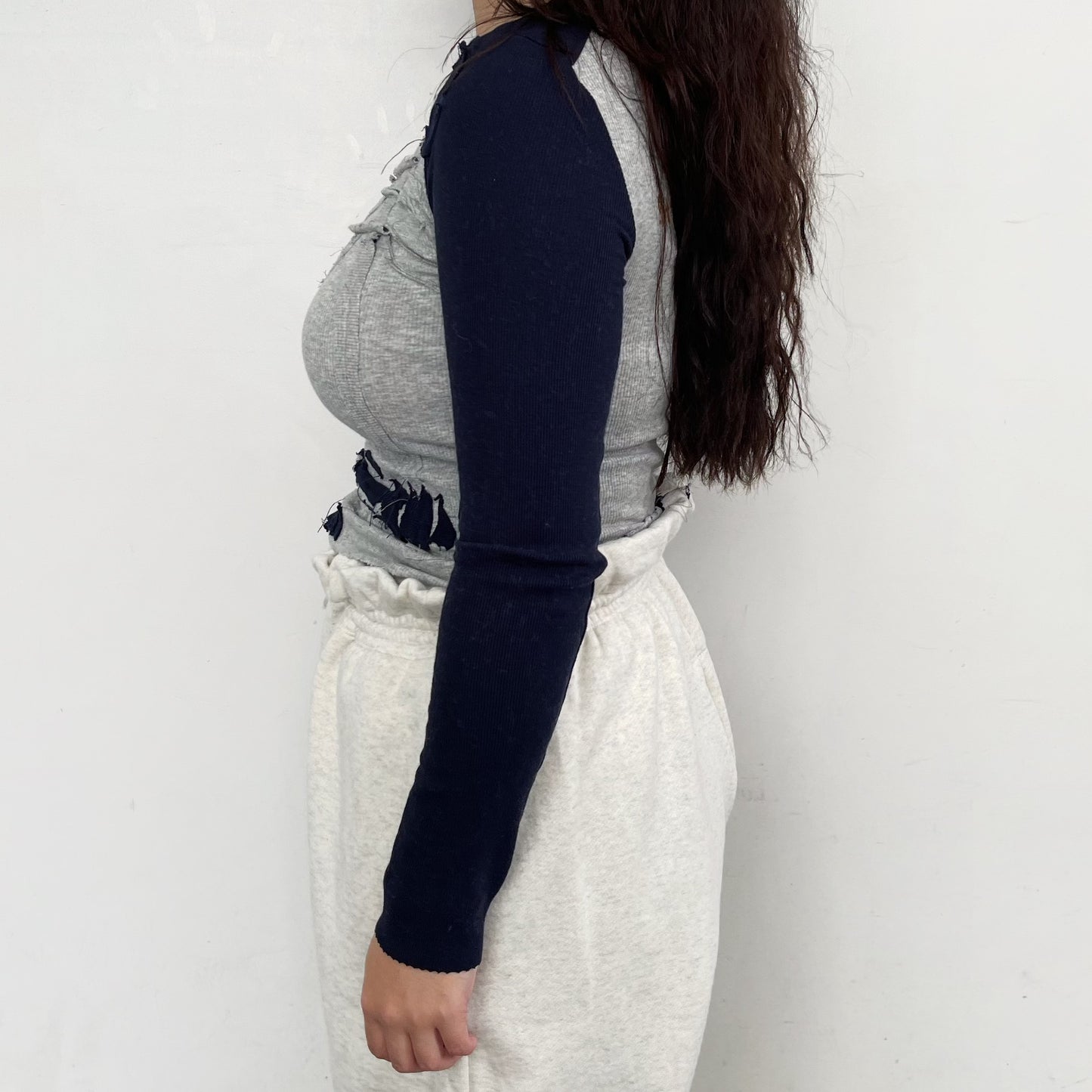 trust teji x TONII MONDO collabolation ★ Murder Long sleeve rib Tee / Navy Gray / ロングスリーブリブTシャツ