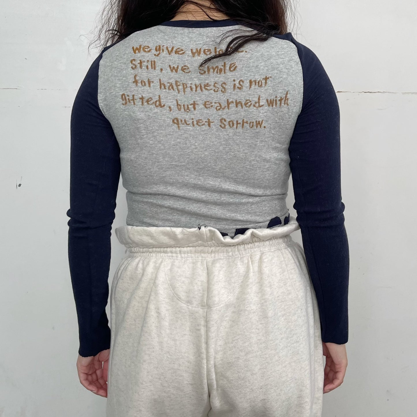 trust teji x TONII MONDO collabolation ★ Murder Long sleeve rib Tee / Navy Gray / ロングスリーブリブTシャツ