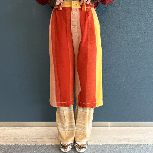 needle punch wool pants / orange / ニードルパンチウールパンツ