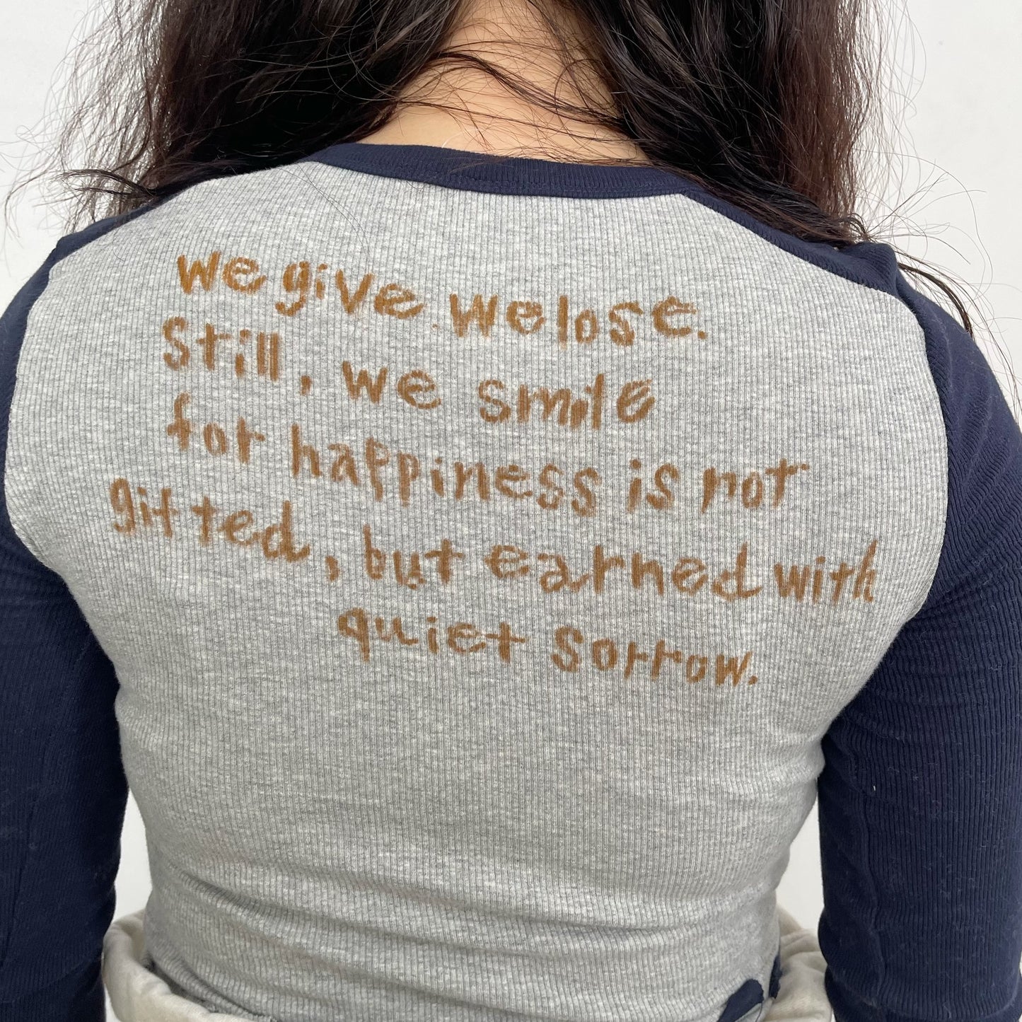 trust teji x TONII MONDO collabolation ★ Murder Long sleeve rib Tee / Navy Gray / ロングスリーブリブTシャツ