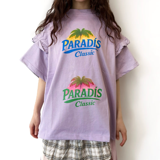 SHRINK T-SHIRT / PURPLE - PARADIS / シュリンクグラフィックTシャツ