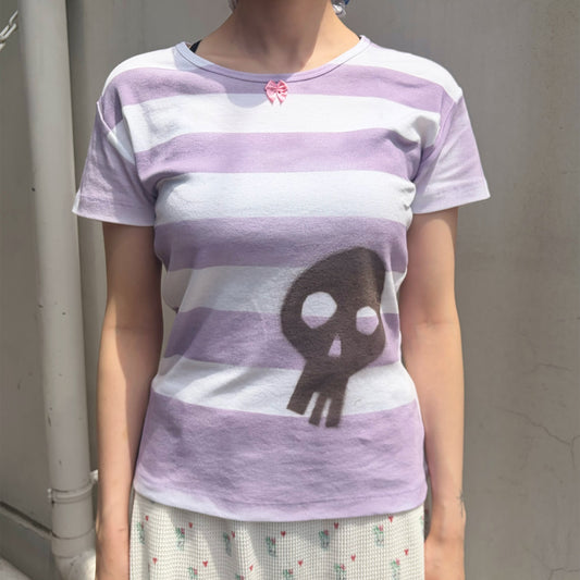 skull T-shirt / purple / スカルTシャツ