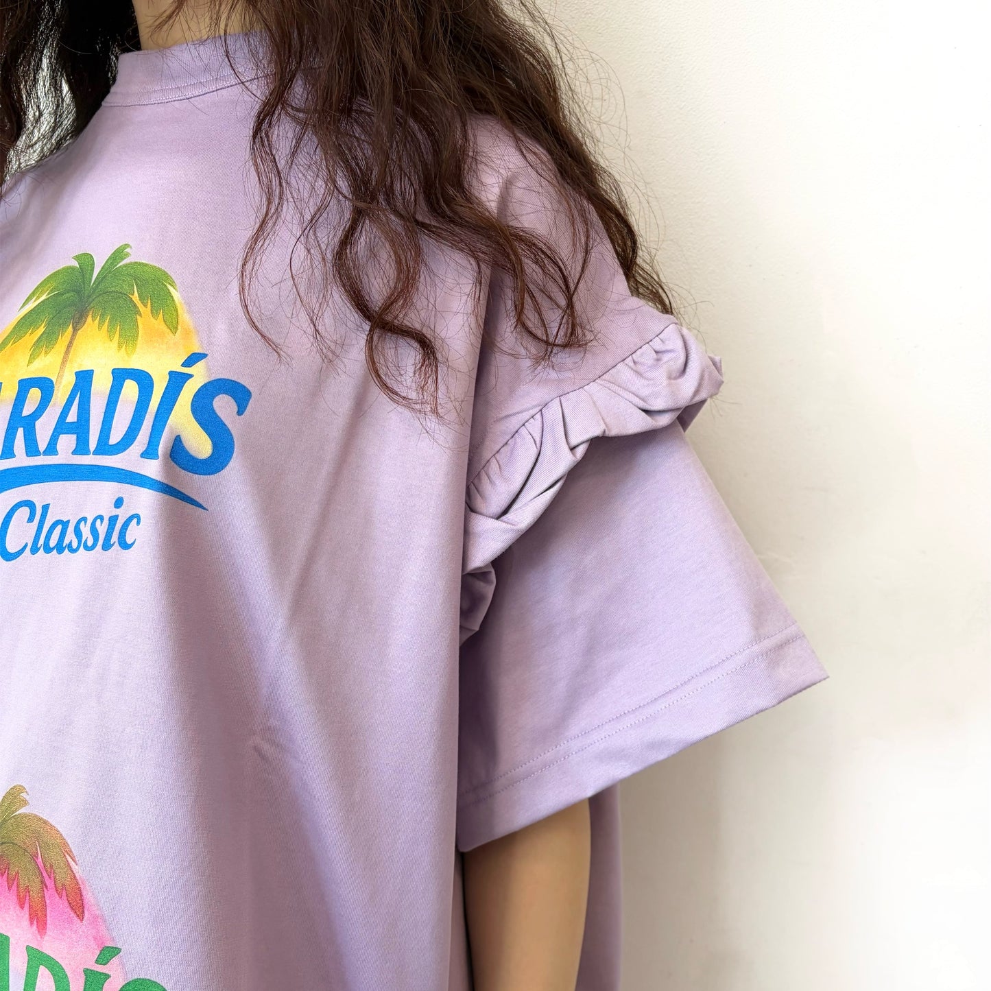 SHRINK T-SHIRT / PURPLE - PARADIS / シュリンクグラフィックTシャツ