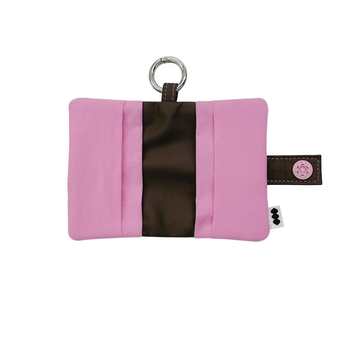Lucky Card Book / pink×deep brown / カードケース
