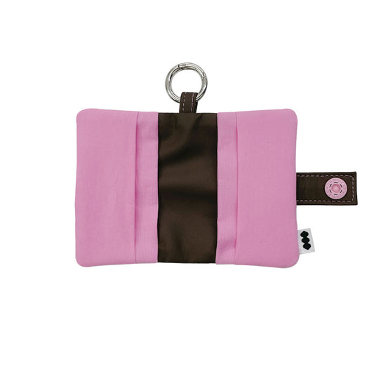 Lucky Card Book / pink×deep brown / カードケース