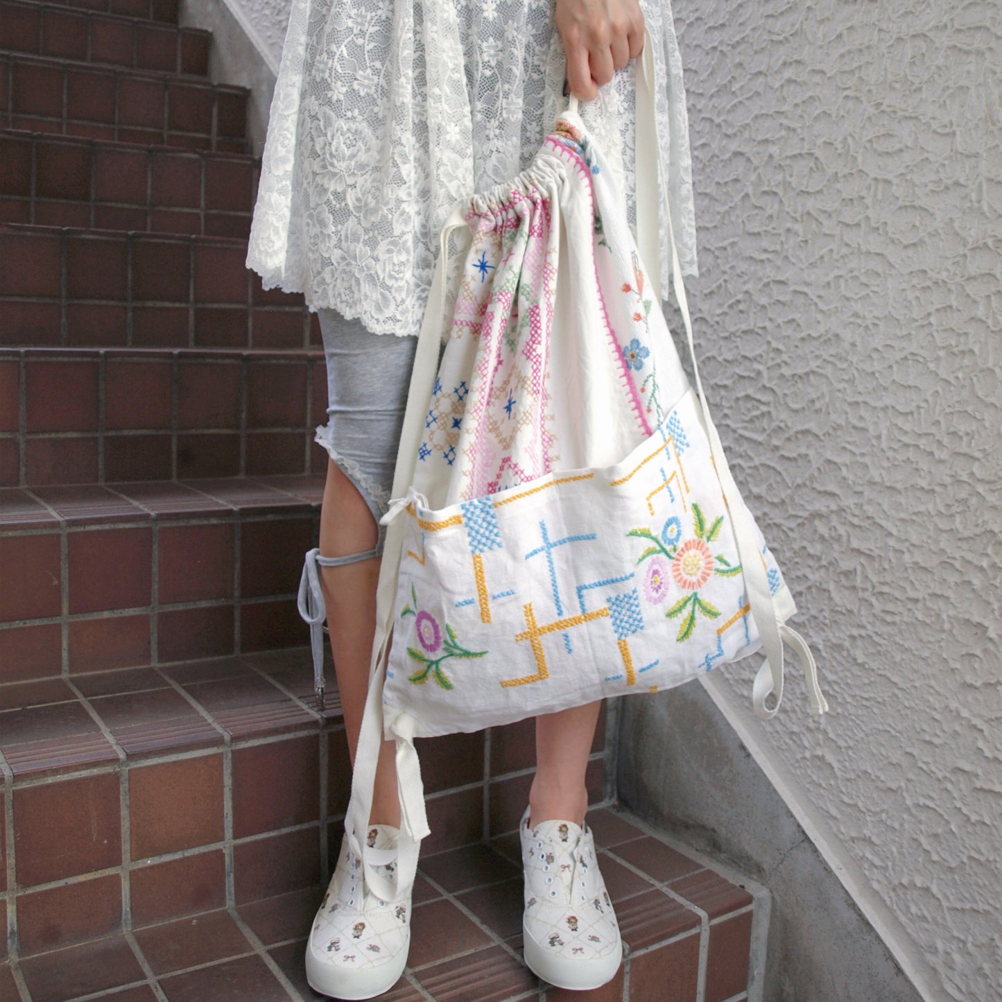 TABLECLOTH drawstring backpack / テーブルクロスバックパック