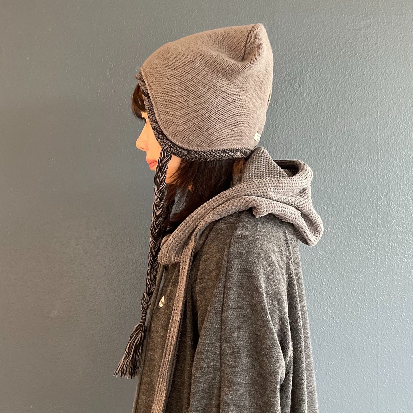 DOUBLE TROOPER BEANIE / COCOA / レイヤードビーニー