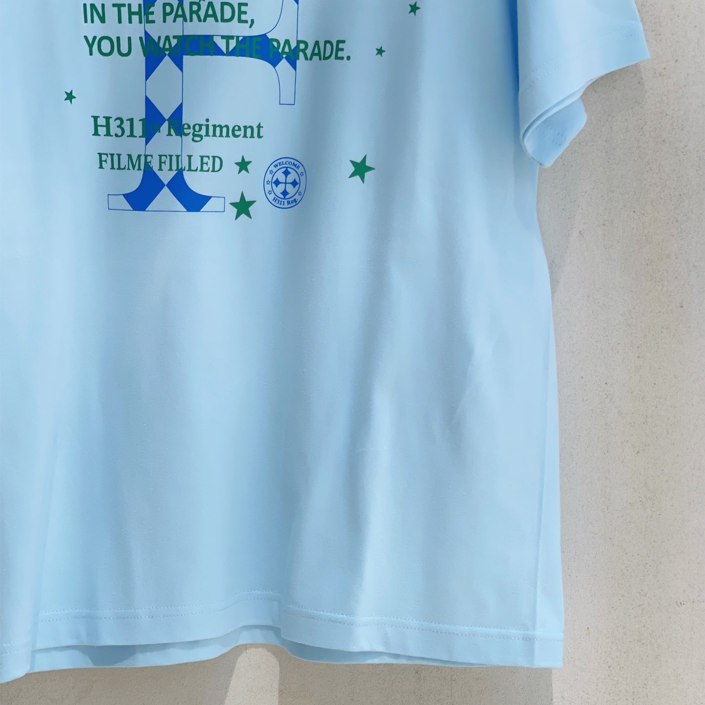 F Parade T / Sky Blue / オリジナルグラフィックTシャツ