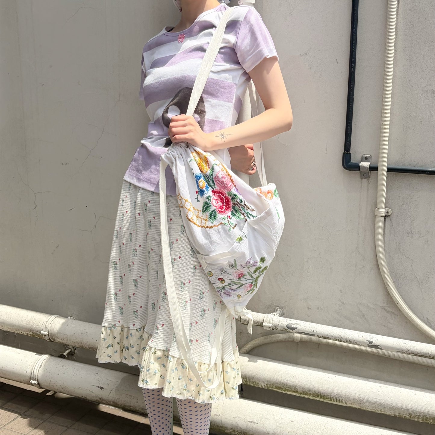 skull T-shirt / purple / スカルTシャツ