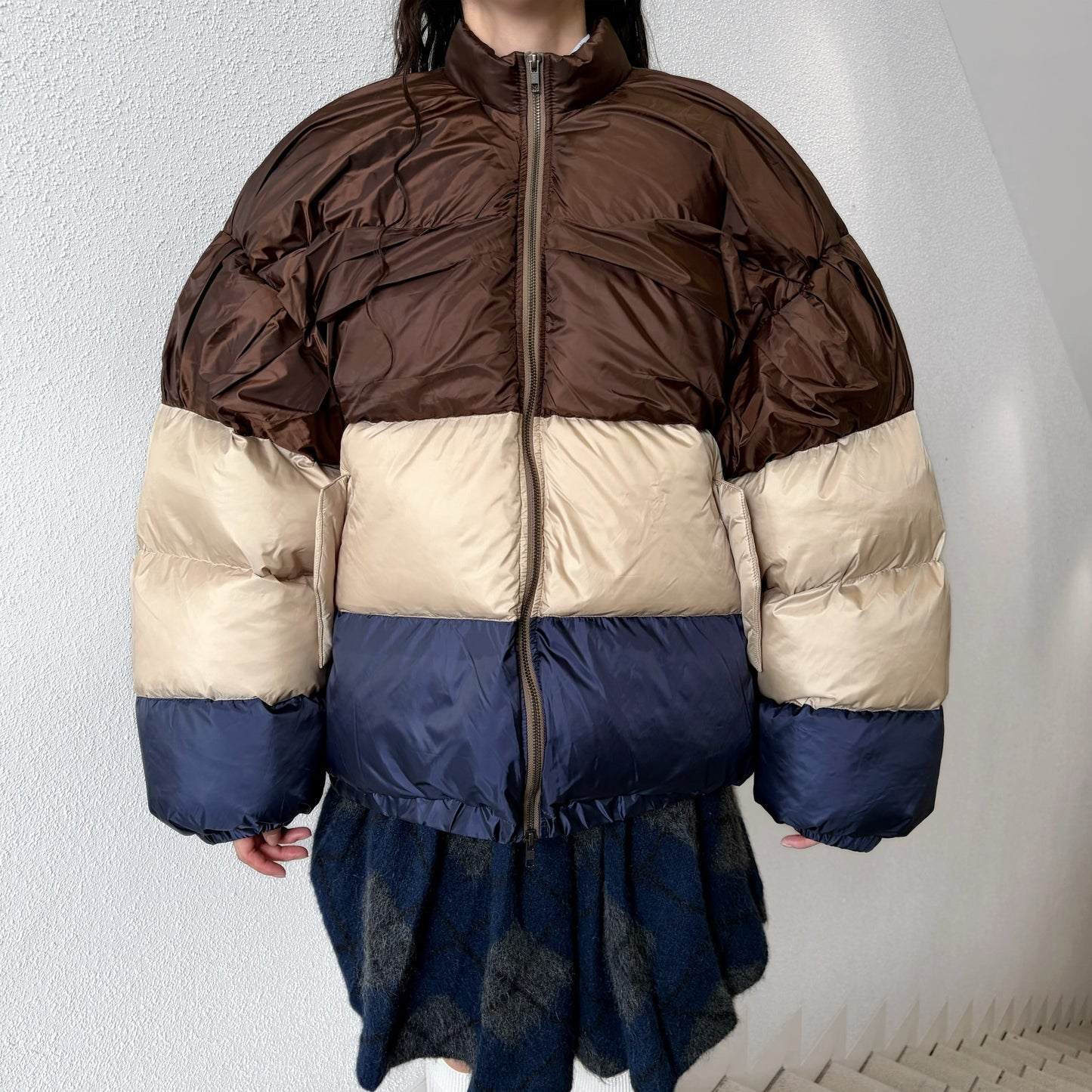 WRINKLE DOWN COAT / MULTI / ダブルジップダウンジャケット