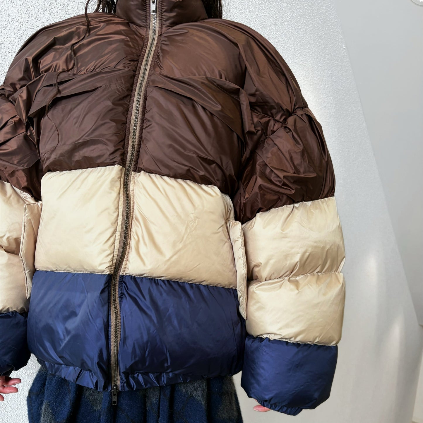 WRINKLE DOWN COAT / MULTI / ダブルジップダウンジャケット