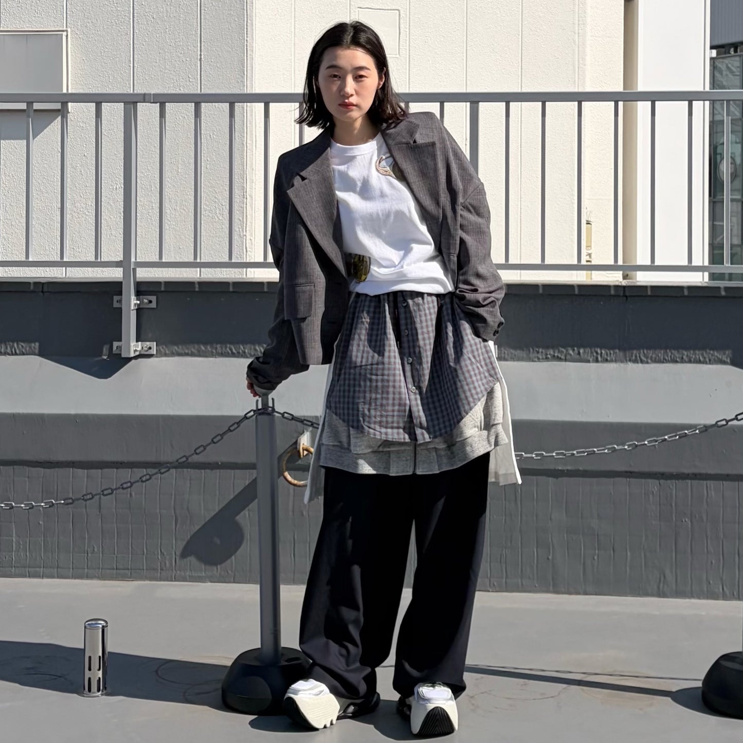 DROP SHOULDER JACKET / GRAY / ドロップショルダージャケット