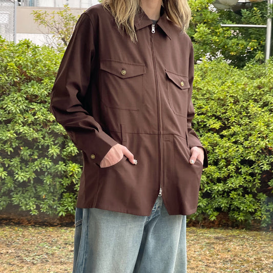 All-in-one Jumper / Brown / ダブルジップジャンパー