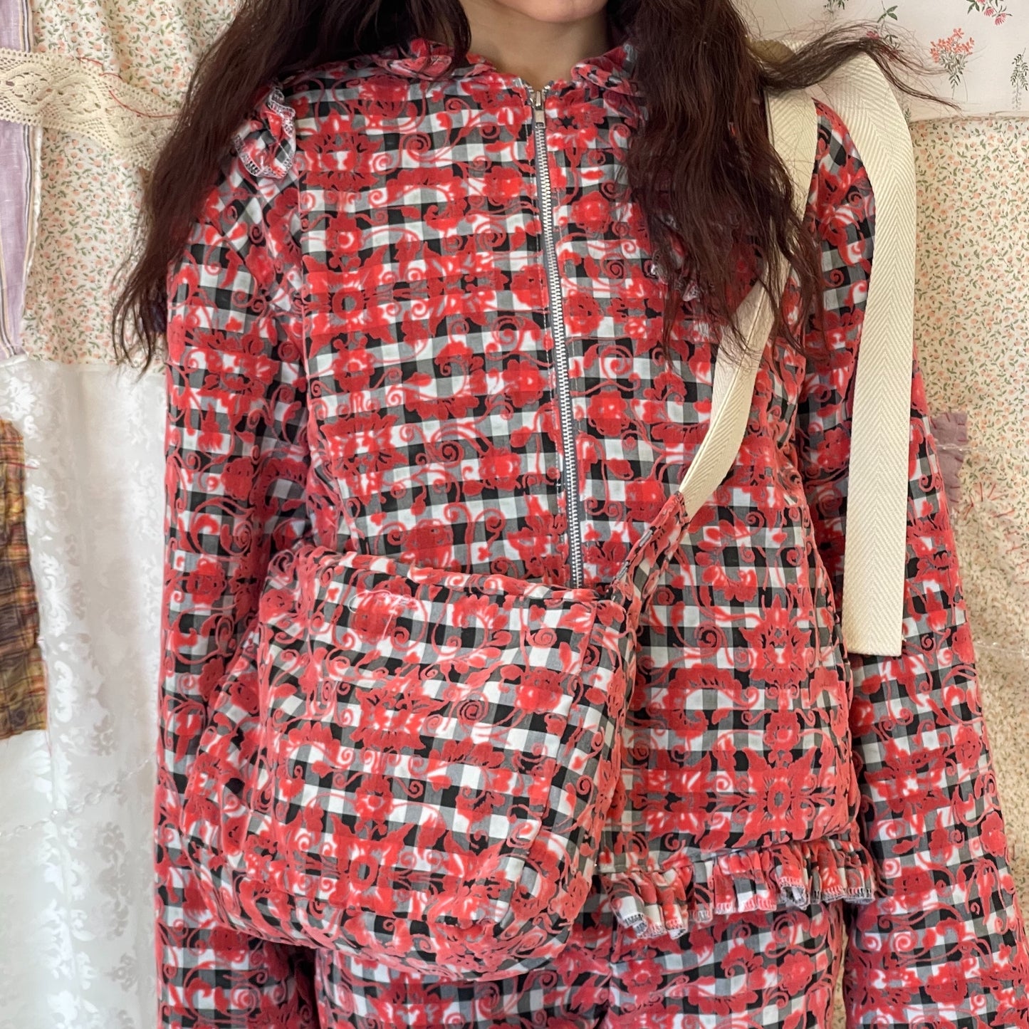 Shoulder bag / Red Gingham / ギンガムショルダーバッグ