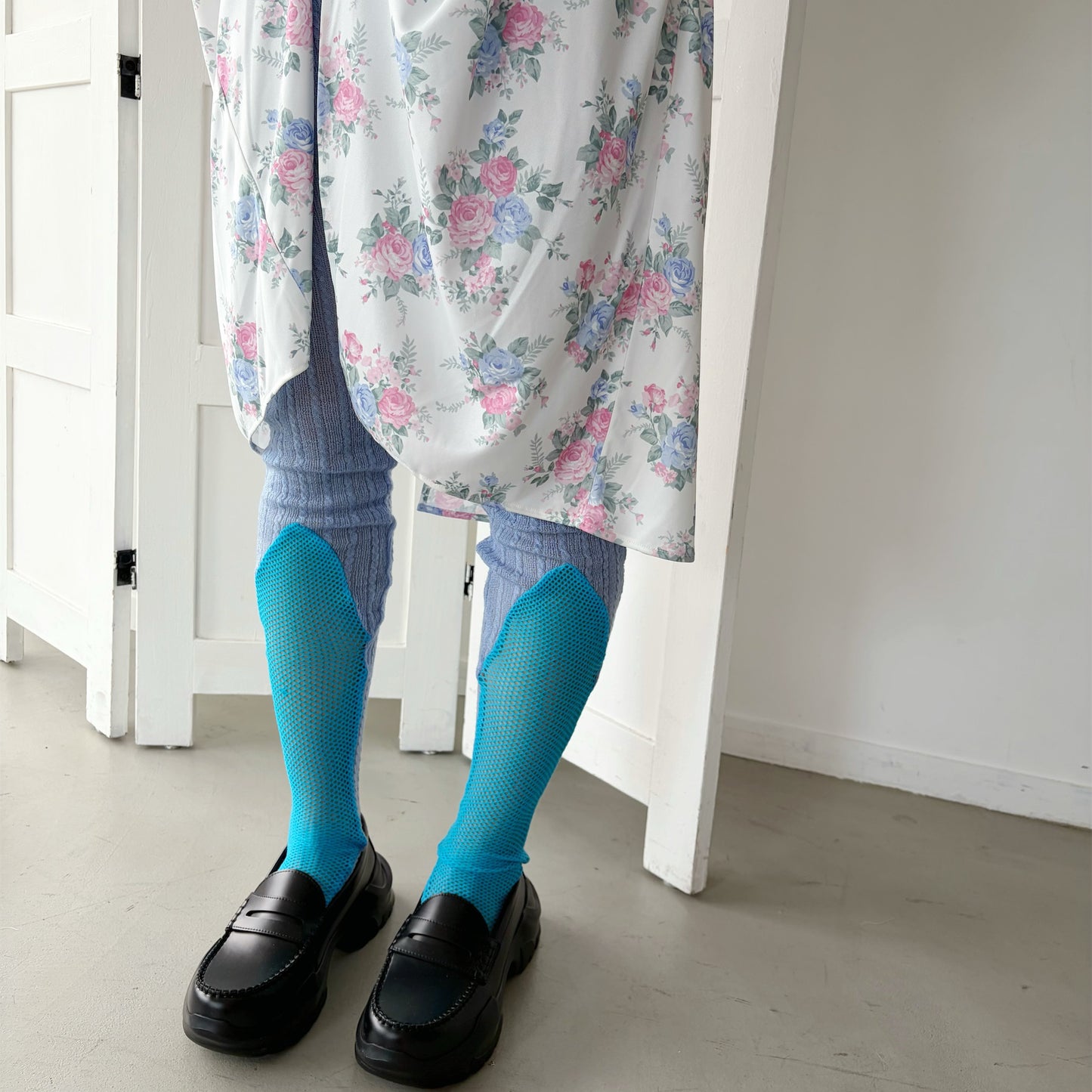SKIRT&TIGHTS / BLUE / スカート&タイツ