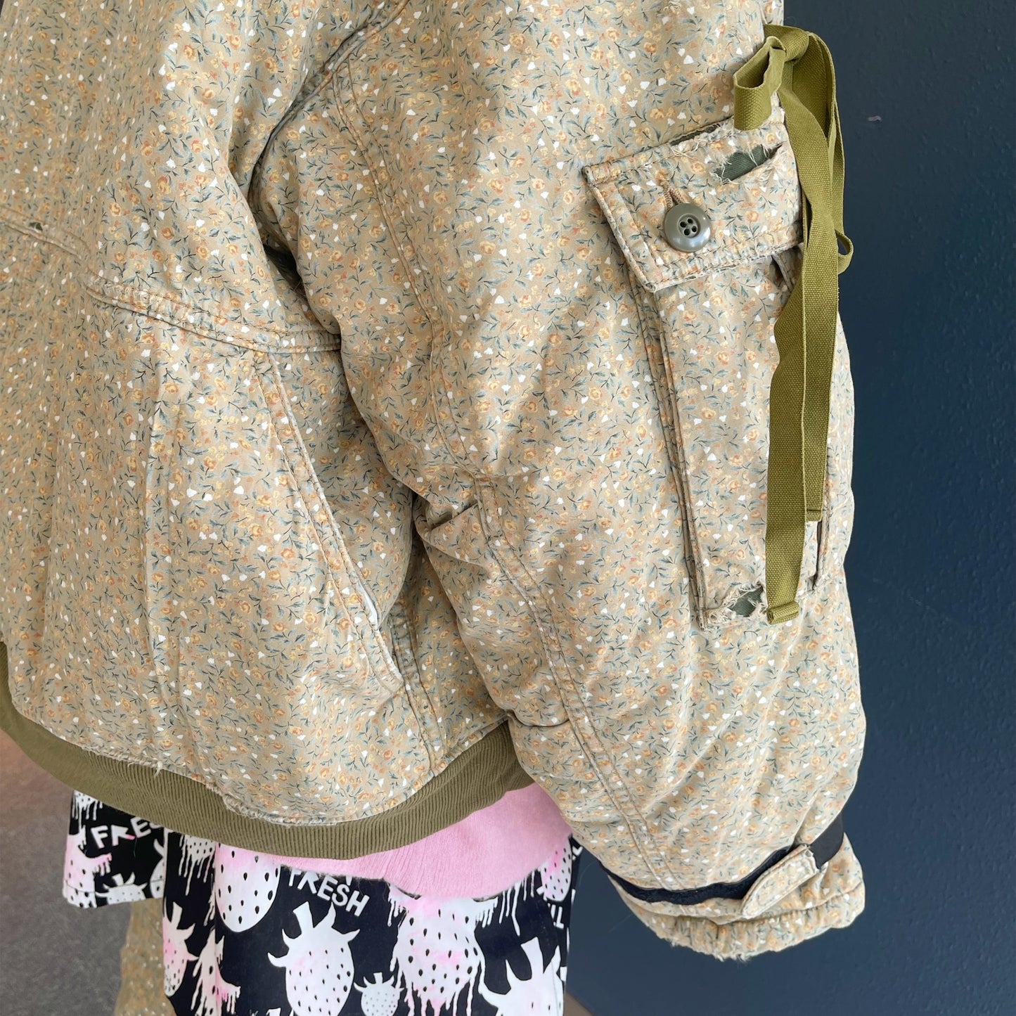 DESTROY BONDING UTILITY JACKET / KHAKI FLORAL / デストロイボンディングジャケット