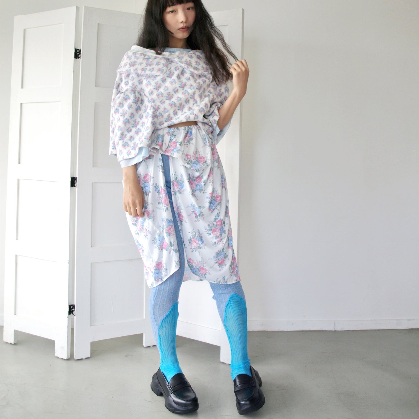 SKIRT&TIGHTS / BLUE / スカート&タイツ