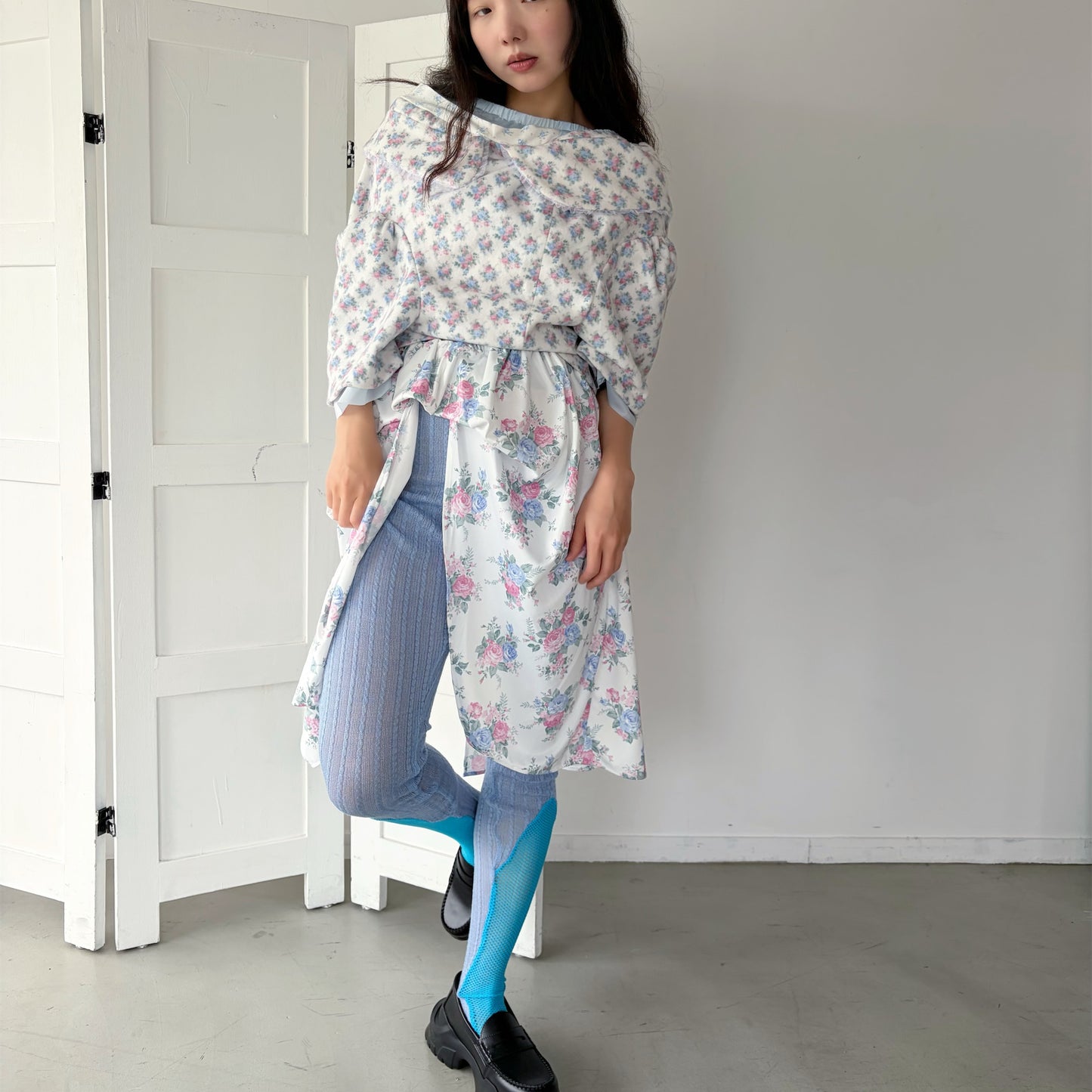 SKIRT&TIGHTS / BLUE / スカート&タイツ