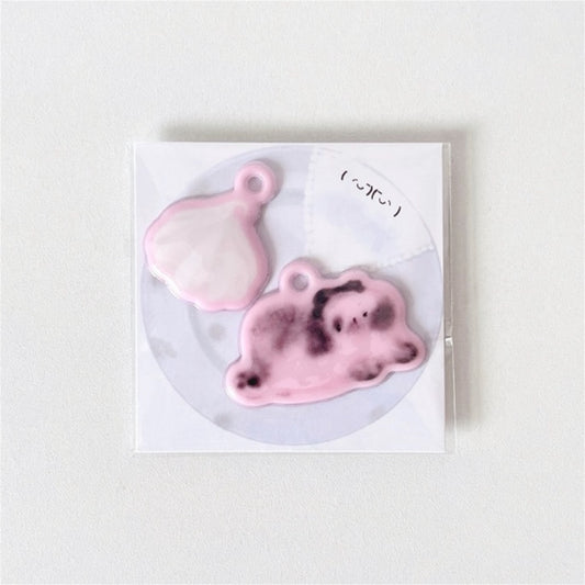 【lizilin】Bubble cotton pendant / キーリング