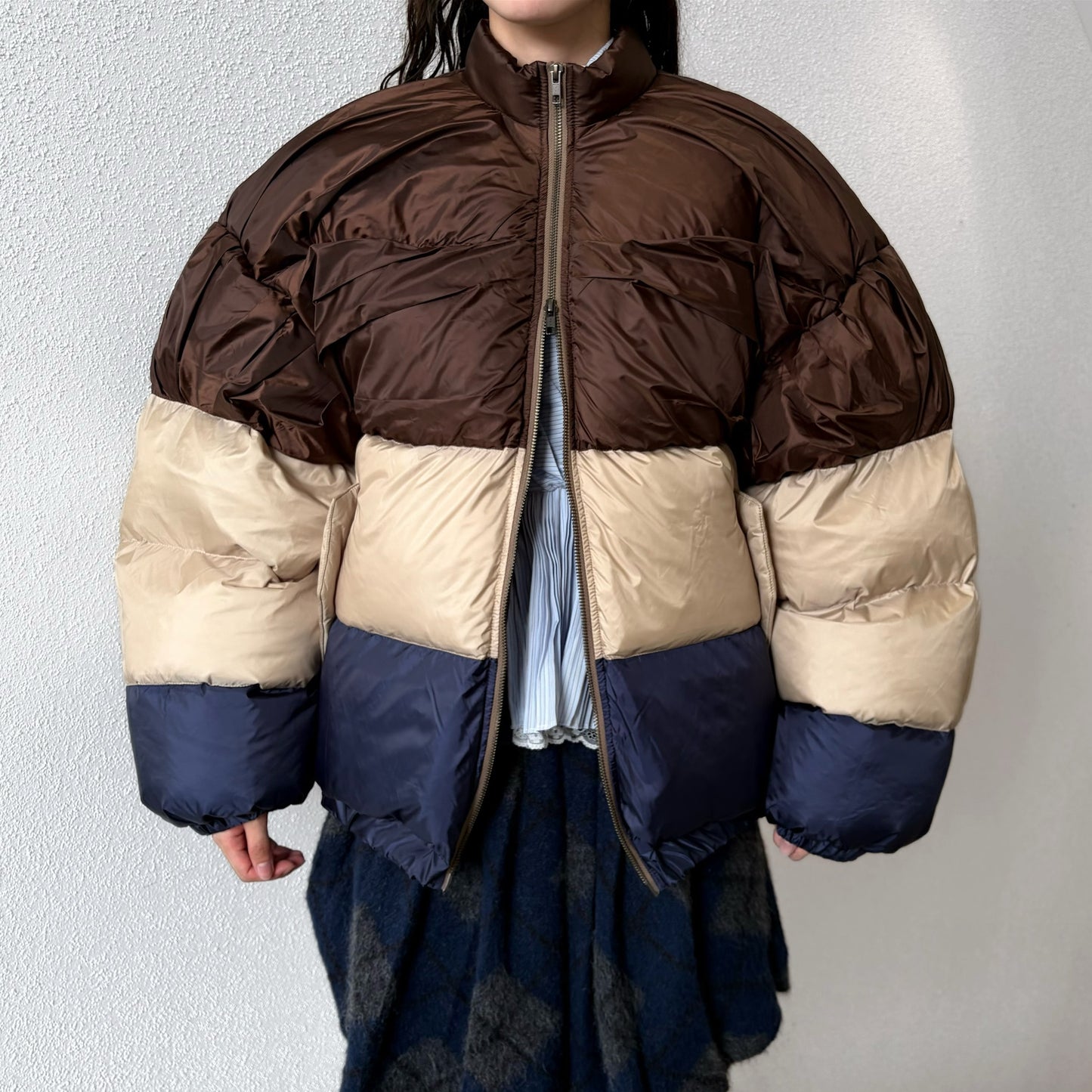 WRINKLE DOWN COAT / MULTI / ダブルジップダウンジャケット