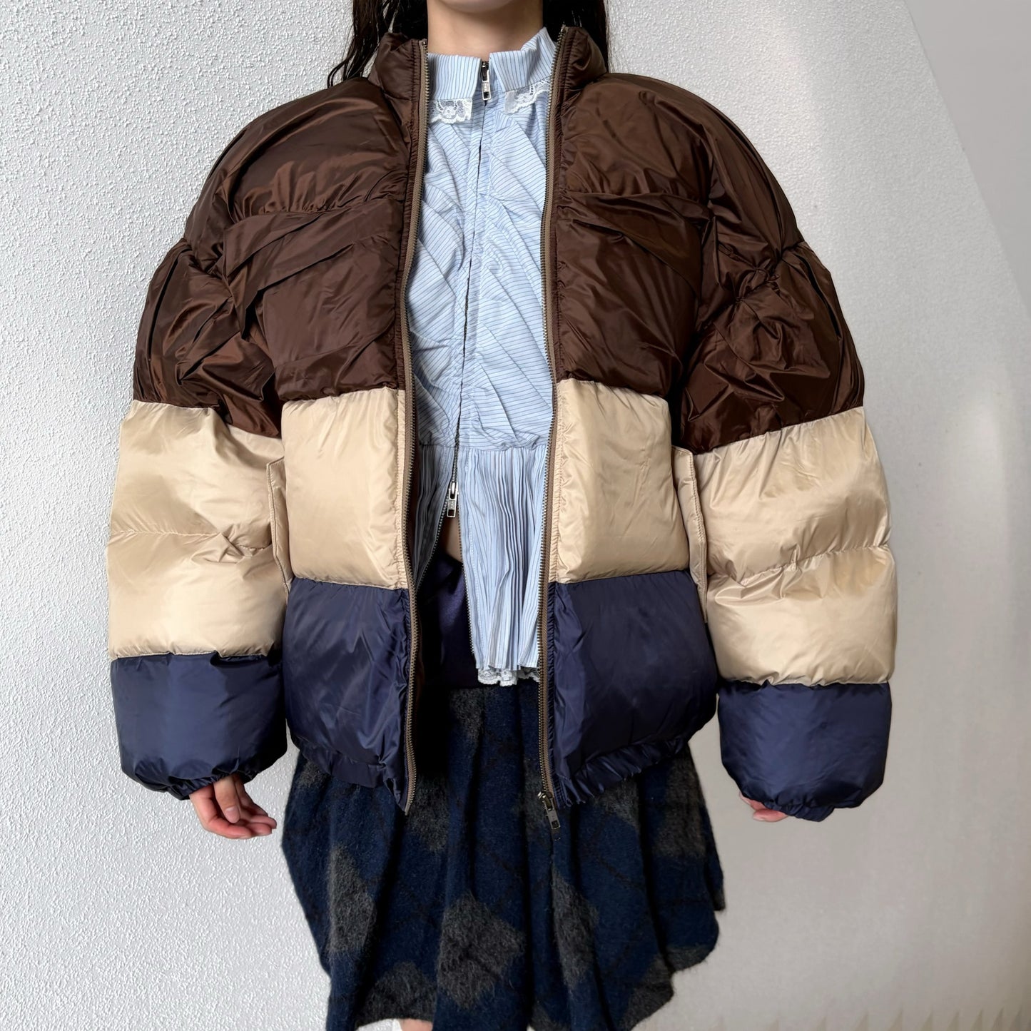 WRINKLE DOWN COAT / MULTI / ダブルジップダウンジャケット