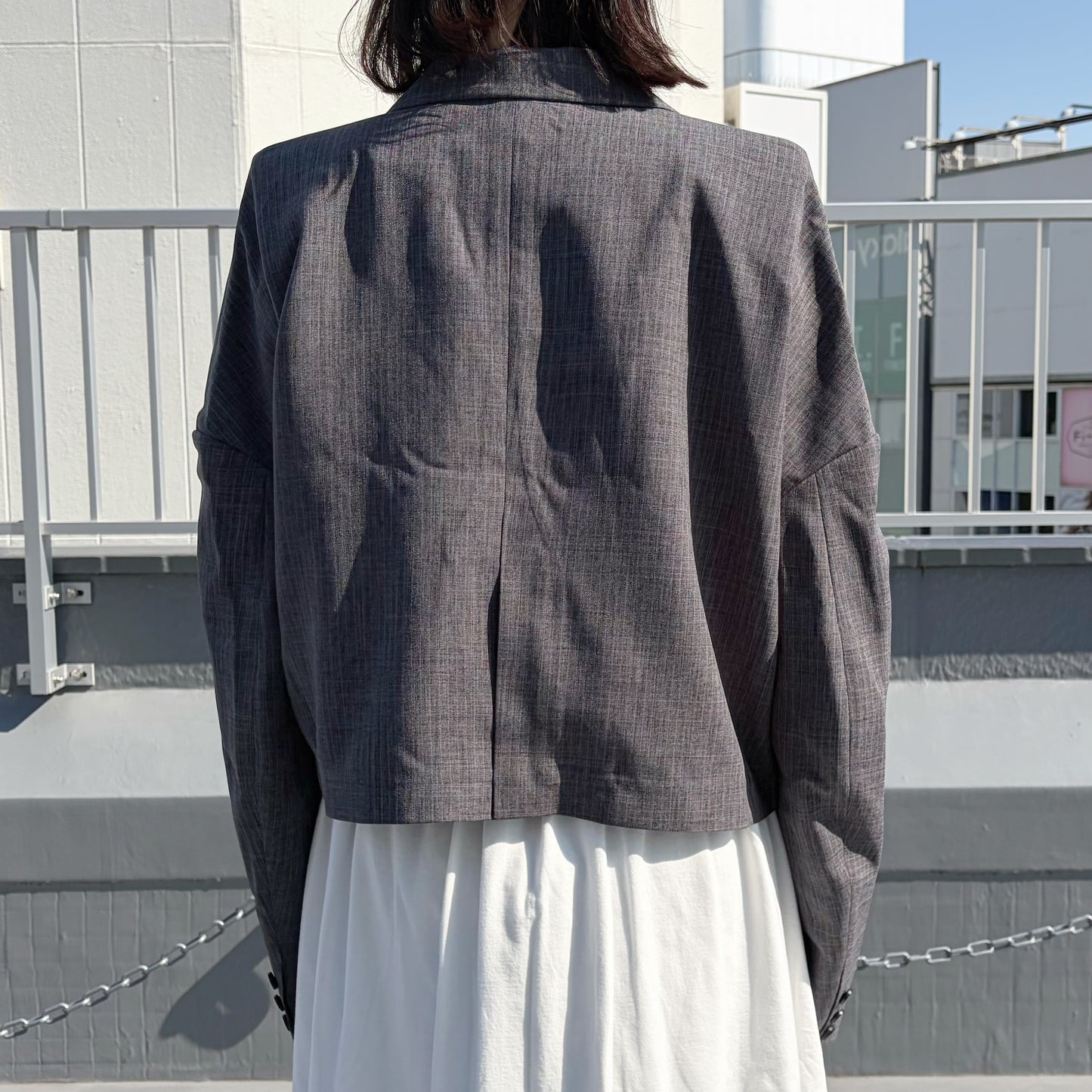 DROP SHOULDER JACKET / GRAY / ドロップショルダージャケット