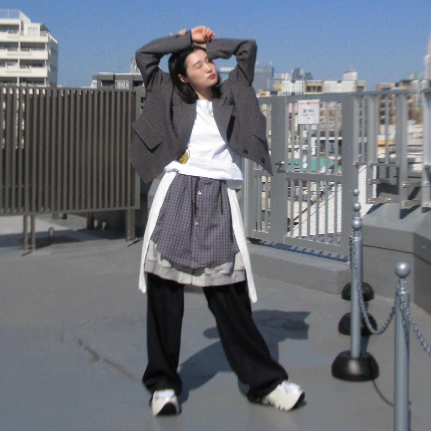 DROP SHOULDER JACKET / GRAY / ドロップショルダージャケット