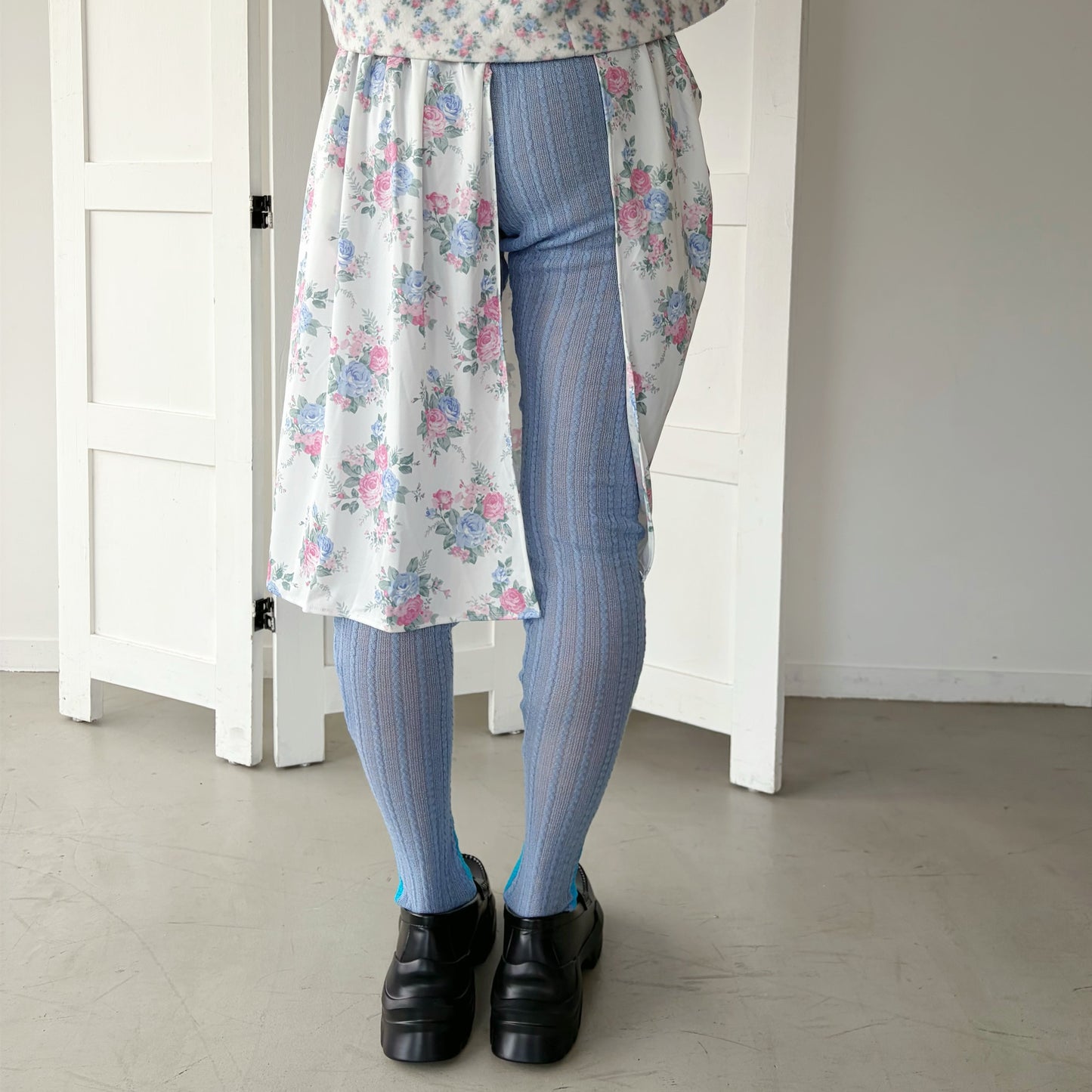 SKIRT&TIGHTS / BLUE / スカート&タイツ