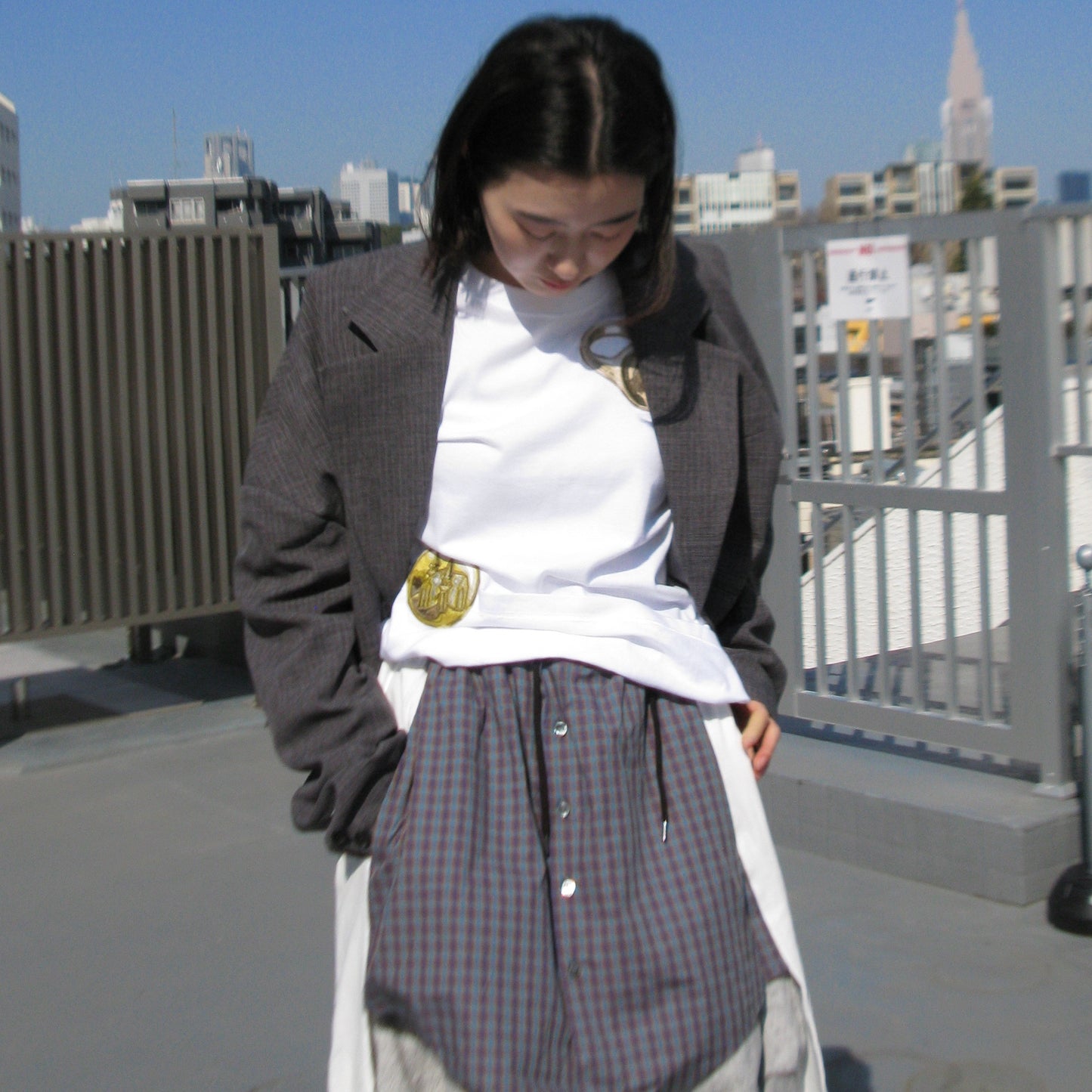 DROP SHOULDER JACKET / GRAY / ドロップショルダージャケット