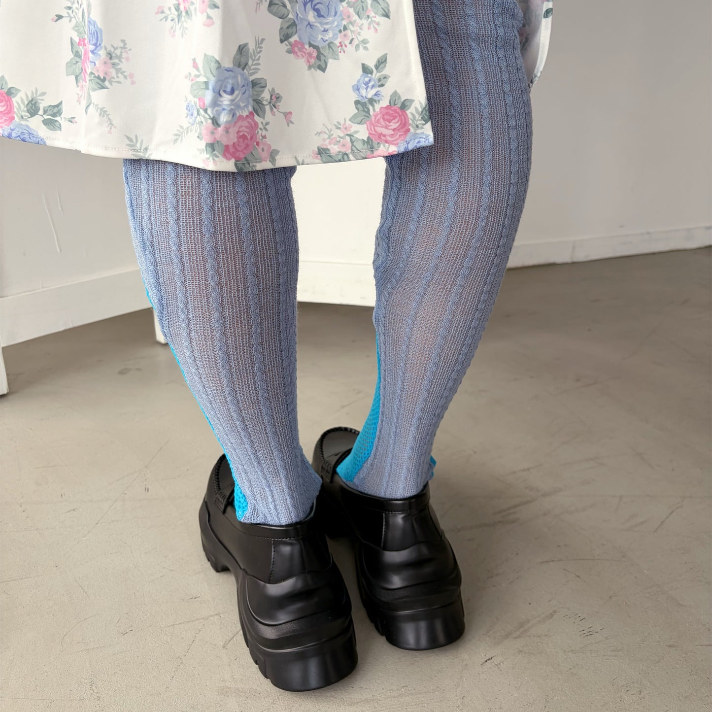 SKIRT&TIGHTS / BLUE / スカート&タイツ