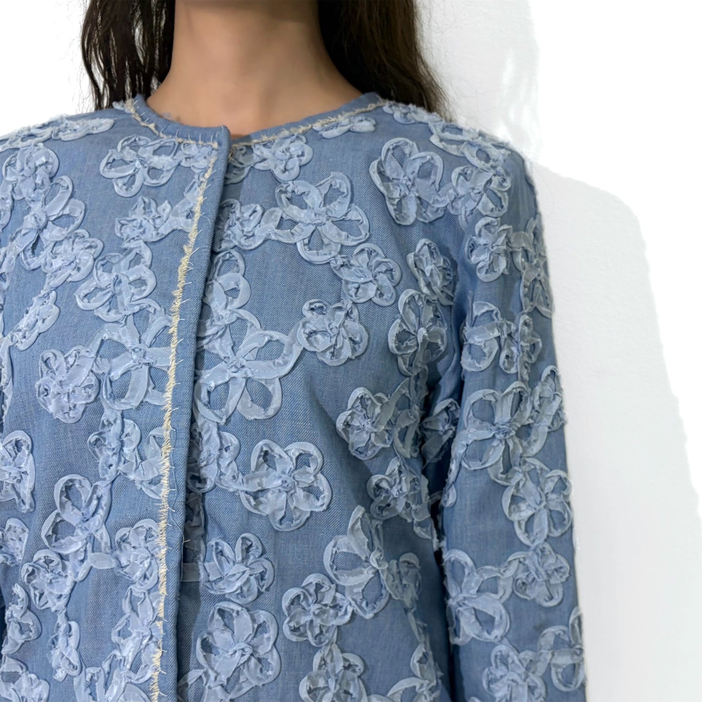 Flower Denim jacket / Blue / フラワーデニムジャケット