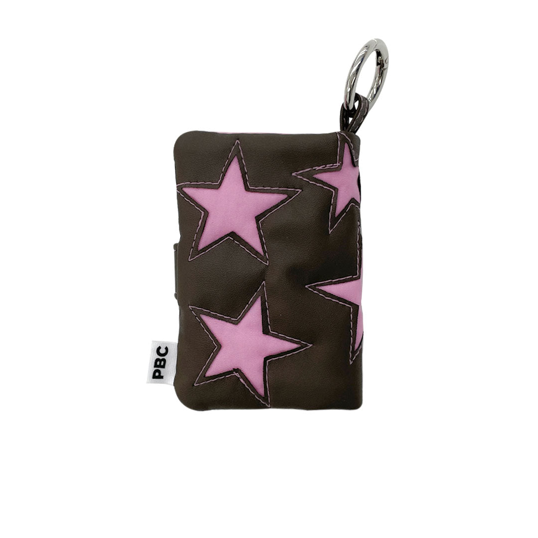 Lucky Card Book / pink×deep brown / カードケース