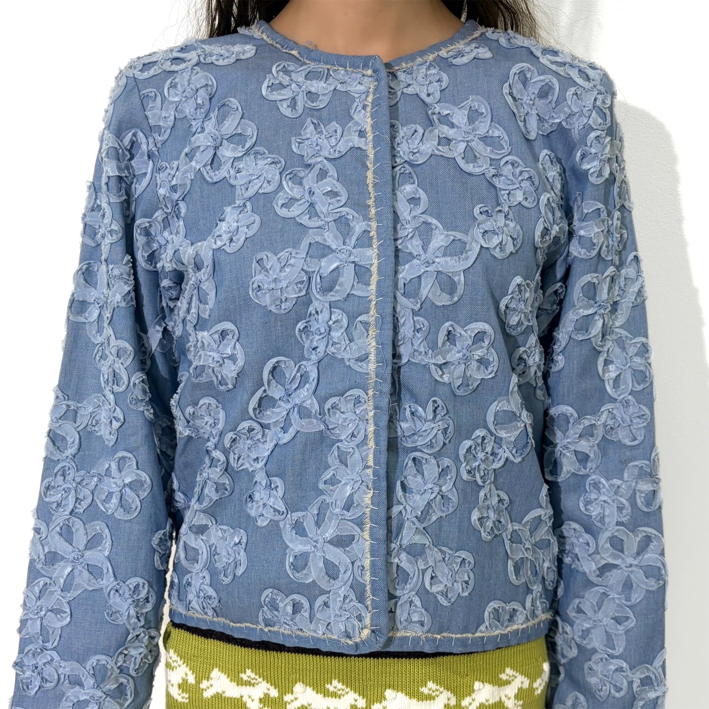 Flower Denim jacket / Blue / フラワーデニムジャケット