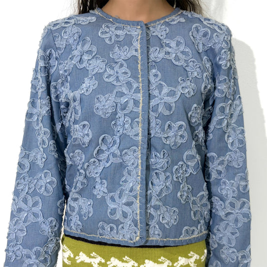 Flower Denim jacket / Blue / フラワーデニムジャケット